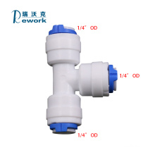 Water Filter 1/4" Tee Fittings Connector RO Elbow Pom Tube Quick Connect Tee 1/4" Connector Tube Water-Filter-Parts 702